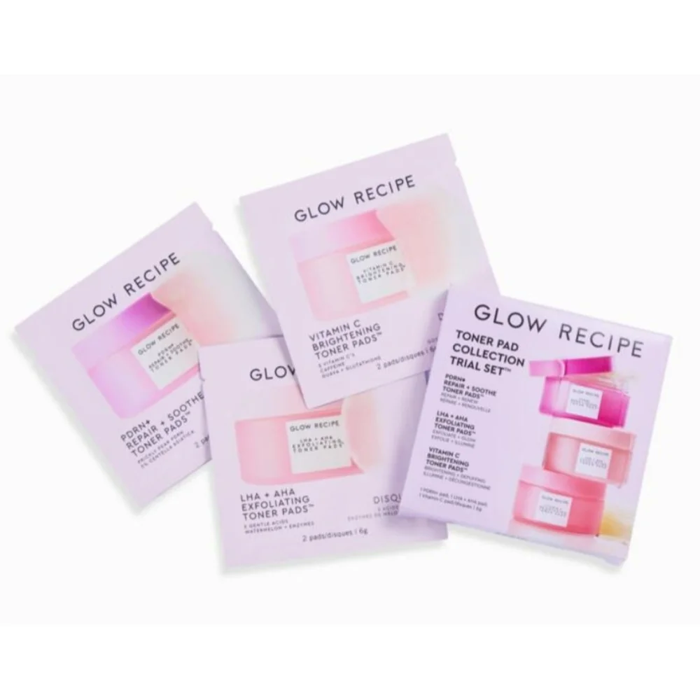 🔴 GLOW RECIPE Toner Pad Collection Set - 6 Toner Pads